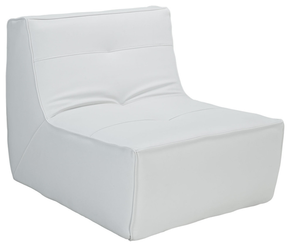 Align Leather Armchair in White