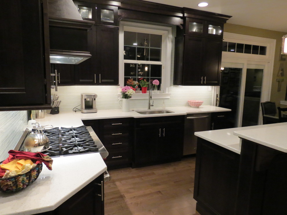 Kitchen Remodel With Dark Cabinets Transitional Philadelphia Houzz