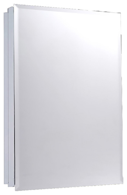 Euroline Medicine Cabinet, 16"x26", Beveled Edge, Partially Recessed
