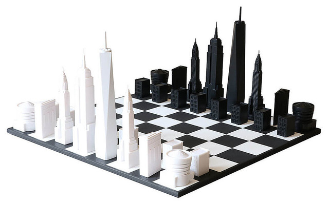 Nyc Skyline Chess Set Contemporary Board Games And Card Games By Maclin Studio Houzz