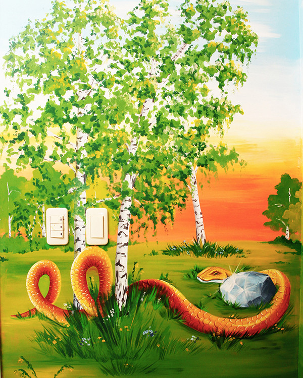 Роспись стен в прихожей