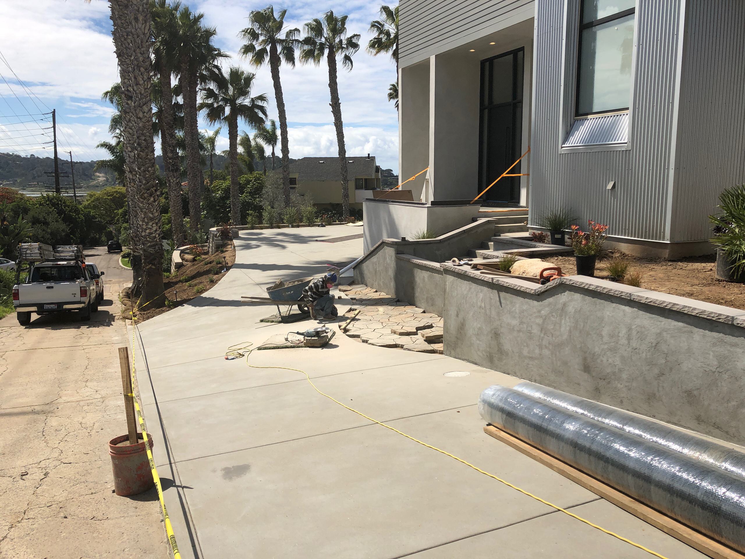 Installing Belgard Pavers in the Driveway in Del Mar