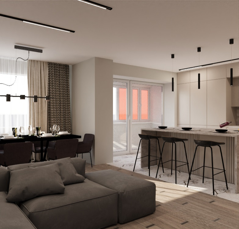 3х комнатная квартира для семьи из 4 человек