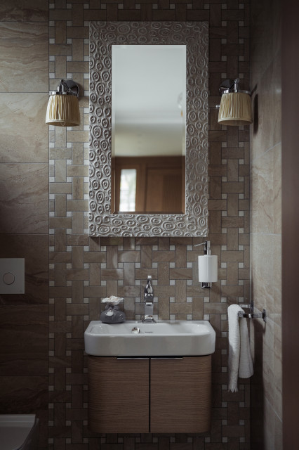 Art Deco Inspired Design trendy-lille-badevaerelse