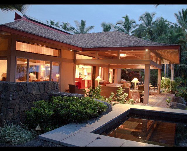 Ke'ei Beach House Tropical Patio Hawaii by Terrance J Cisco