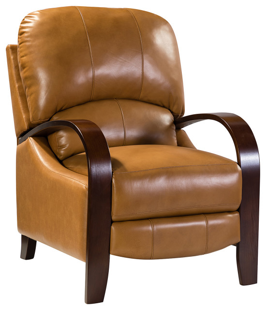 Amanda Genuine Leather Manual Recliner Contemporary Recliner Chairs by Karat Home Houzz