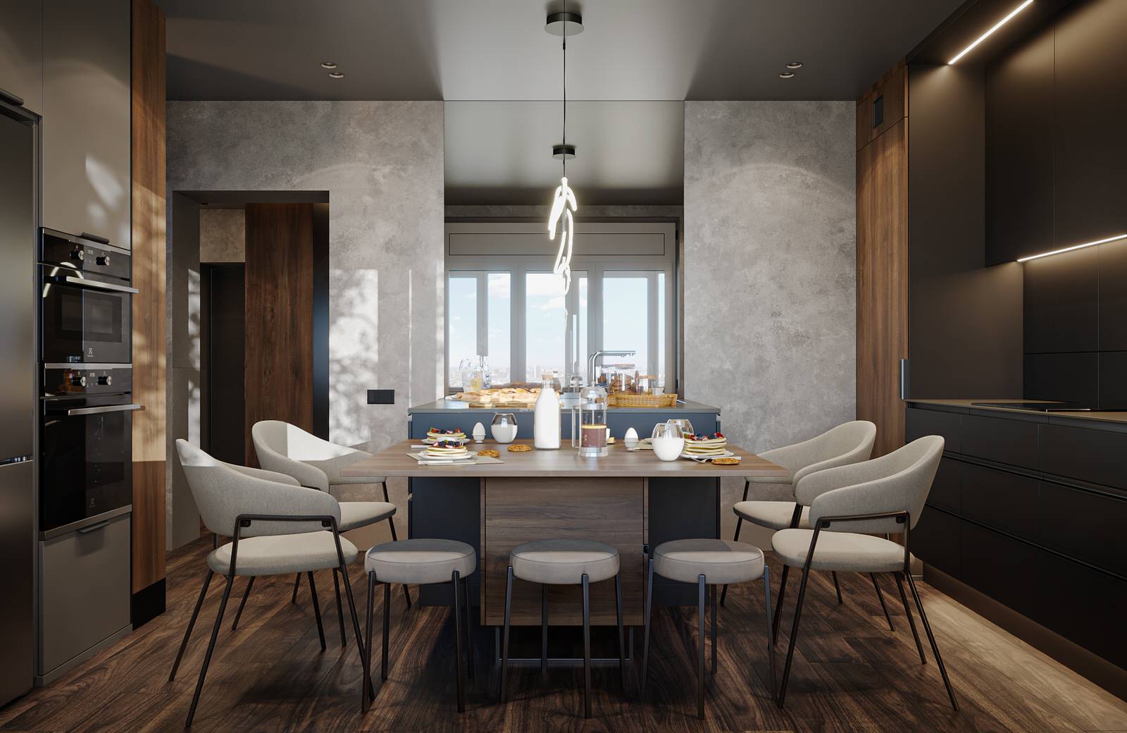 Квартира 93 кв.м. г. Калининград  Кухня