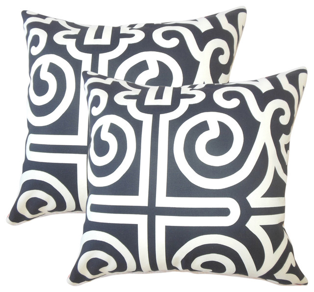Jael Geometric Throw Pillows Set Of 2 Contemporary Decorative