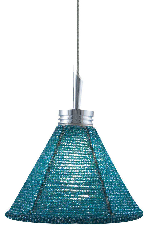 1Light Low Voltage Monorail Pendant Kit, Gold Contemporary Pendant