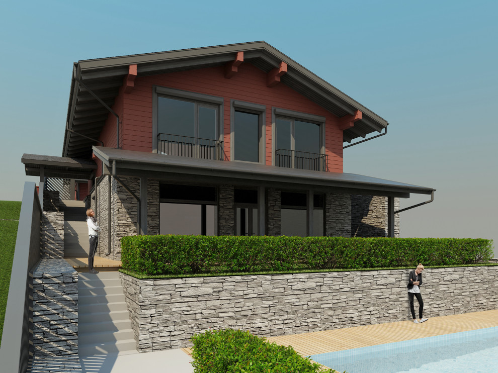 Дизайн-проект интерьера загородного дома (из бруса)