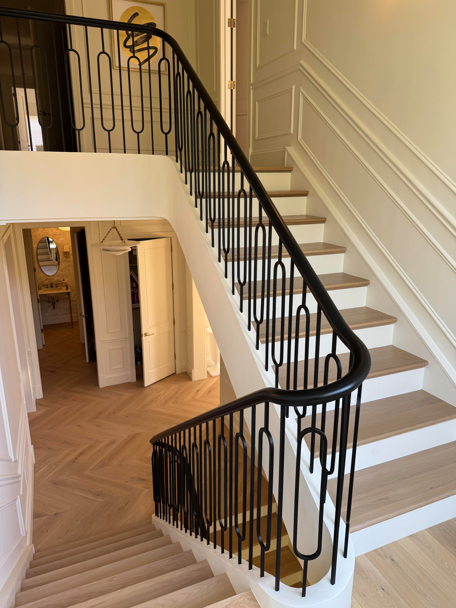 134_Stunning Straight Stair with an Elliptical Twist, McLean, VA 22101