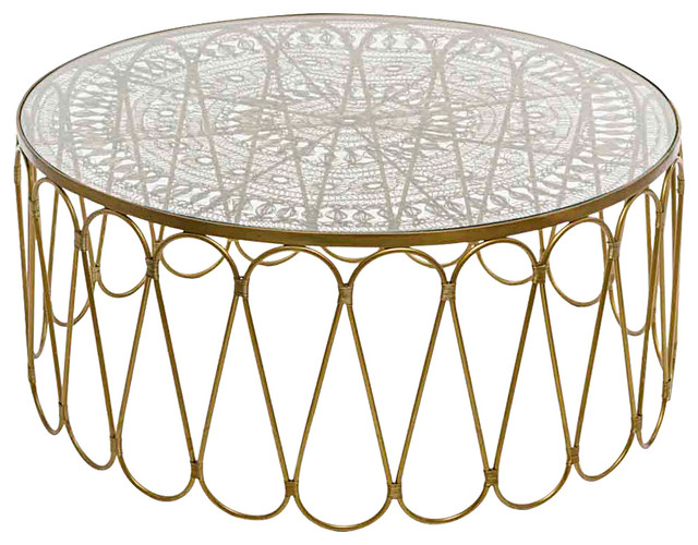 Transitional Wire And Glass Coffee Table Contemporary Transitional Wire And Glass Coffee Table Contemporary Tables By Modern Day Accents