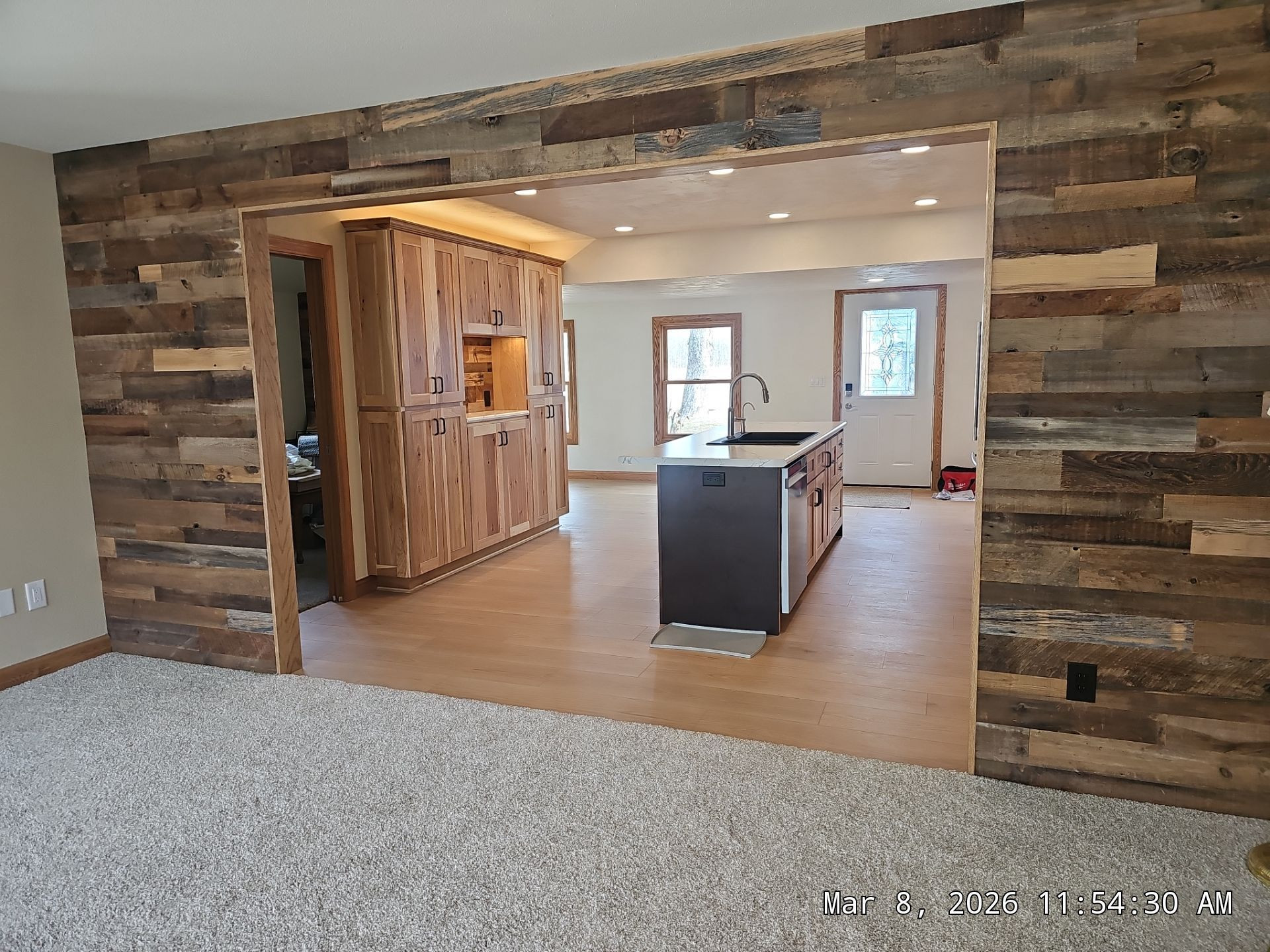 Wood accent wall