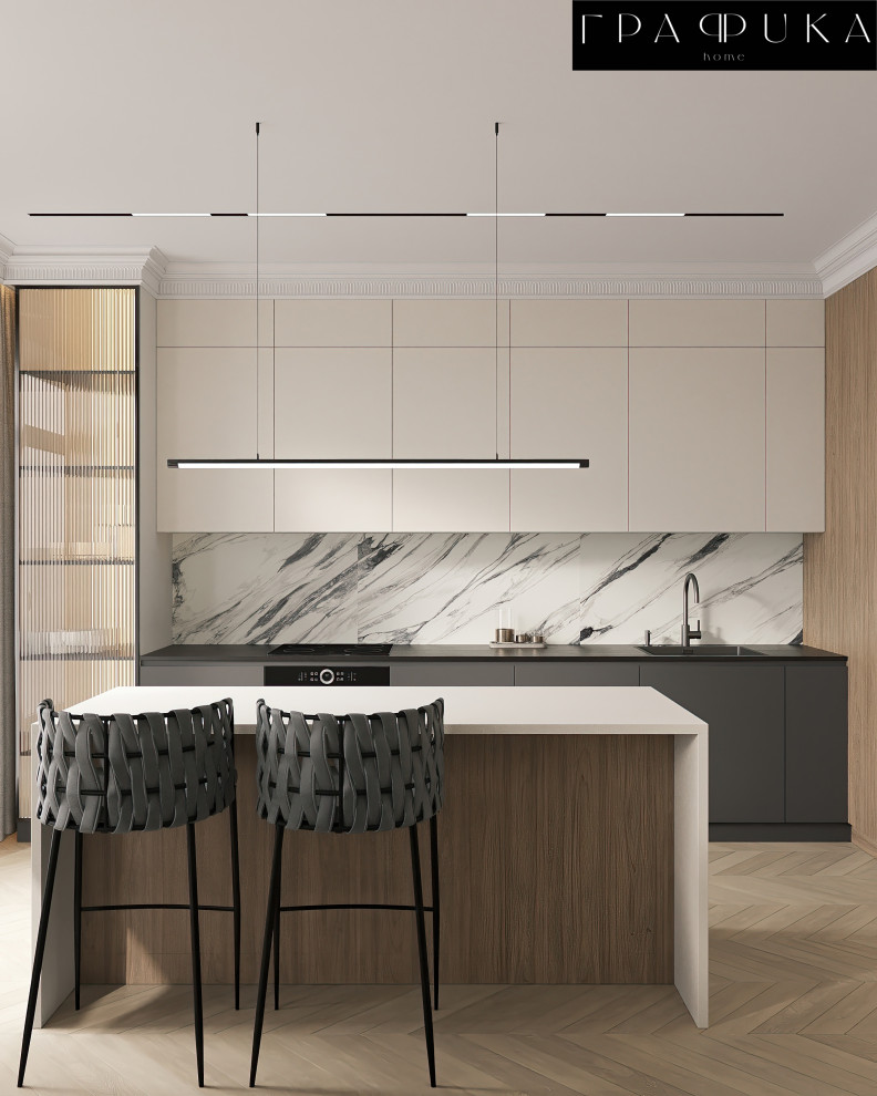 Кухня-гостиная 50 кв.м. в частном доме, Ижевск