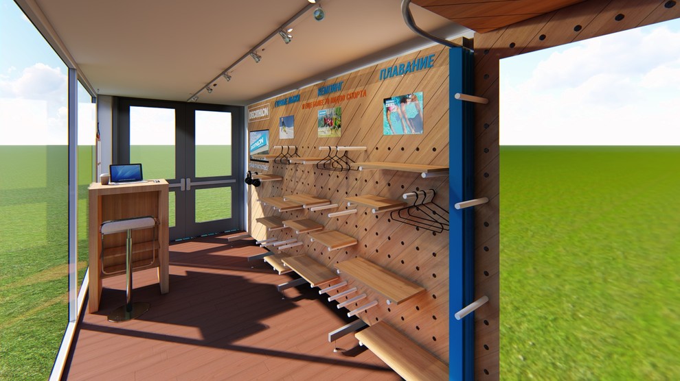 Дизайн-проект магазина-контейнера "Декатлон" в г. Королёв