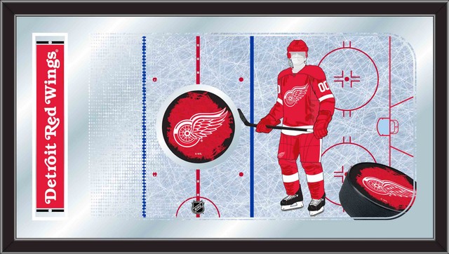 Detroit Red Wings 15"x26" Hockey Rink Mirror