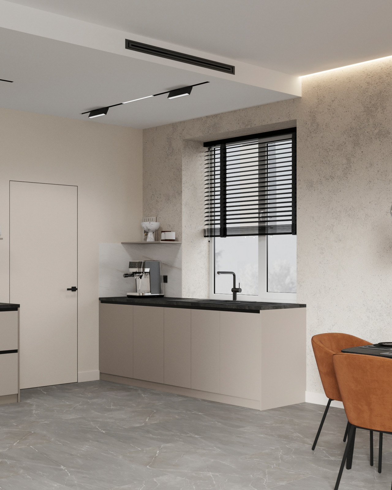 Стильный интерьер коттеджа с женской и мужской спальнями