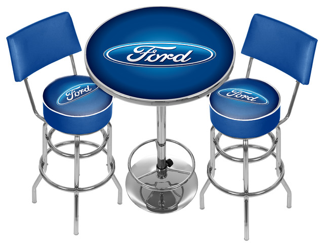 Ford Game Room Combo, 2 Stools With Back and Table