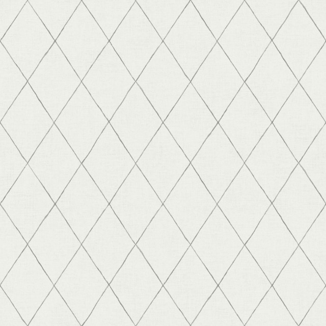 Rhombus Grey Geometric Wallpaper Sample - Scandinavian - Wallpaper - by ...