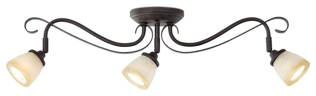 LED or Halogen Pro Track Deco Scroll 3-Light Fixture