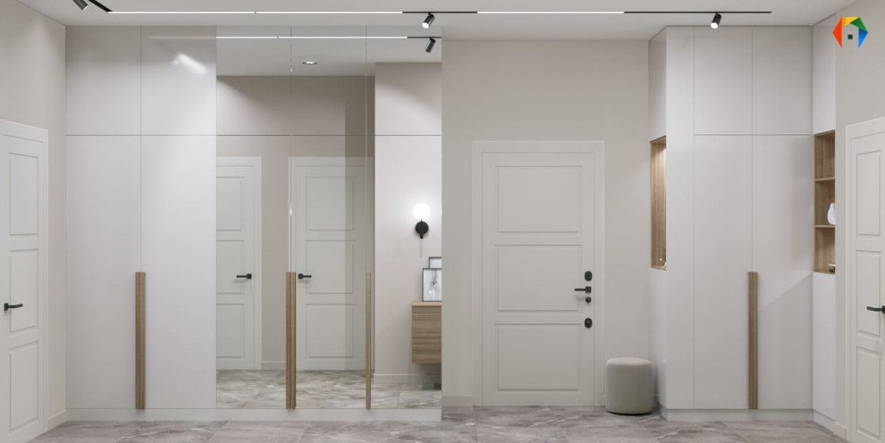 Серебрякова. Дизайн-проект трешки с кухней-гостиной