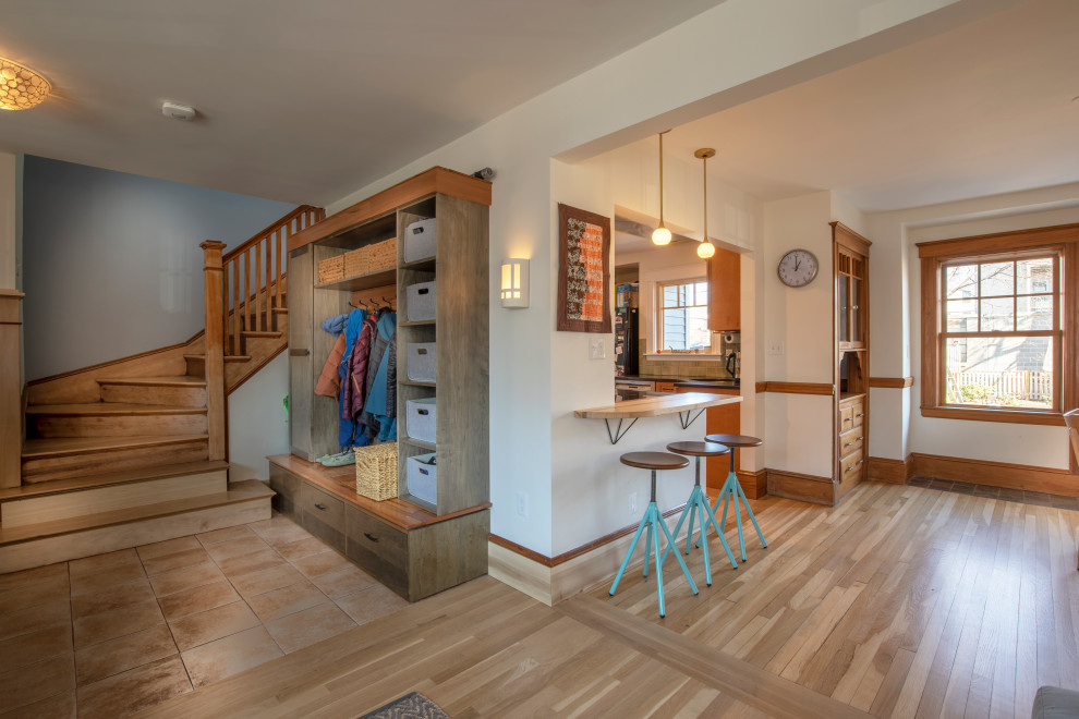Transitional entryway photo in Boston