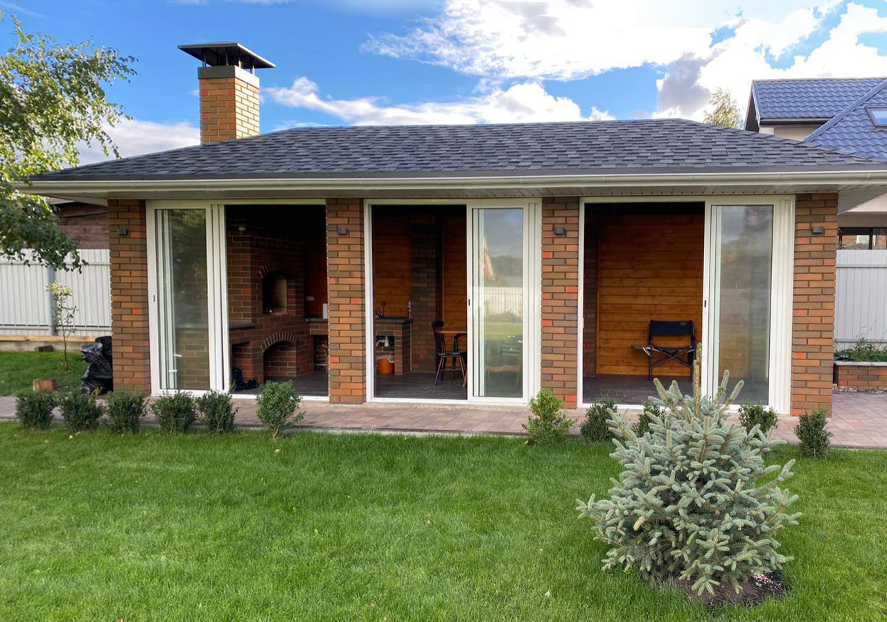 Остекление беседки