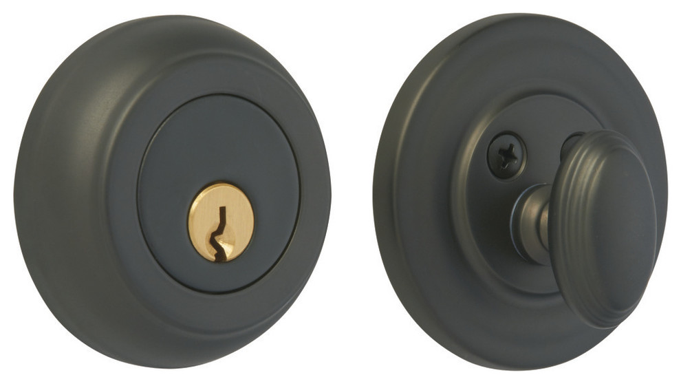 Rockwell Premium Solid Brass Low Profile Deadbolt Transitional Door