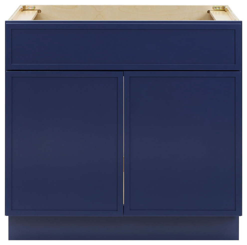 33" W Birch Plywood Single Base Storage Cabinet With Soft Close Door