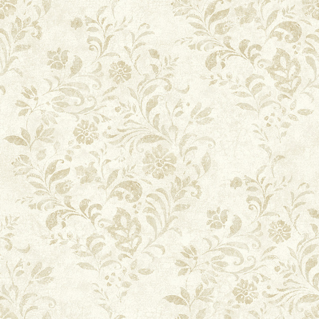 407270007 Delphine Isidore Wheat Neutral Scroll Sure Strip Prepasted