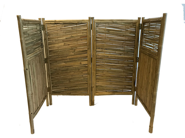 Master Garden Products Galvanized 4-Panel Bamboo Screen Enclosure, 24x48"