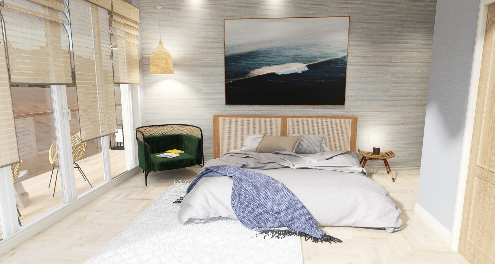 Inspiration for a coastal bedroom in Hampshire.