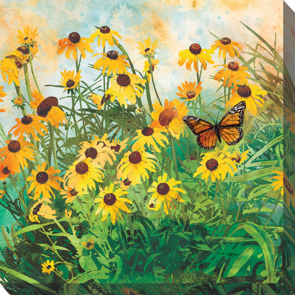 Farmer's Field Outdoor Art, 24"x24" Farmhouse Outdoor Wall Art by