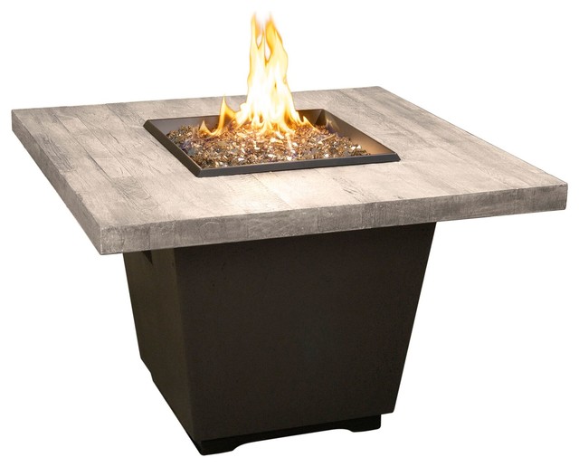 Silver Pine Weathered Wood Look Chat Height Fire Table