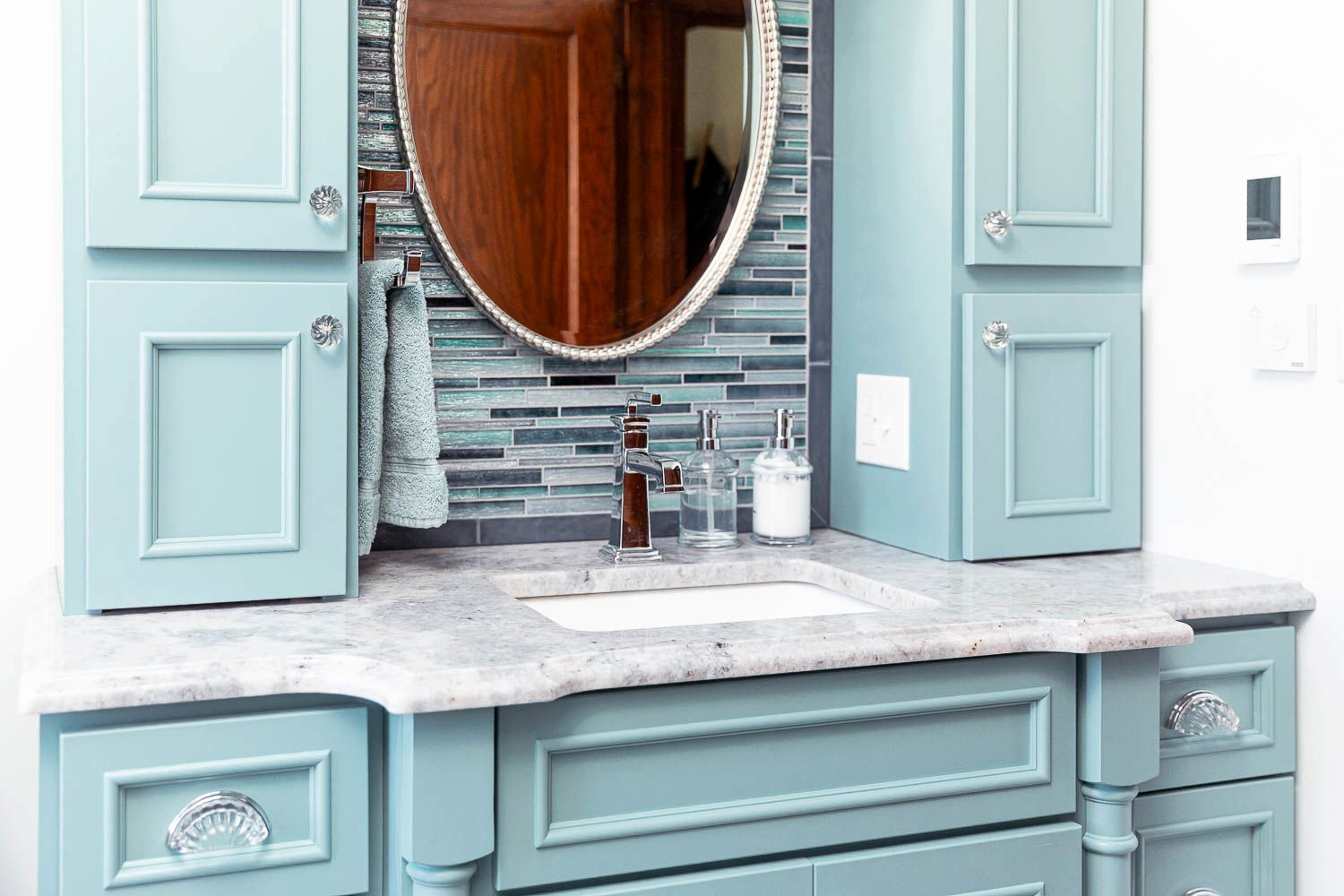Aqua Blue Bathroom Remodel