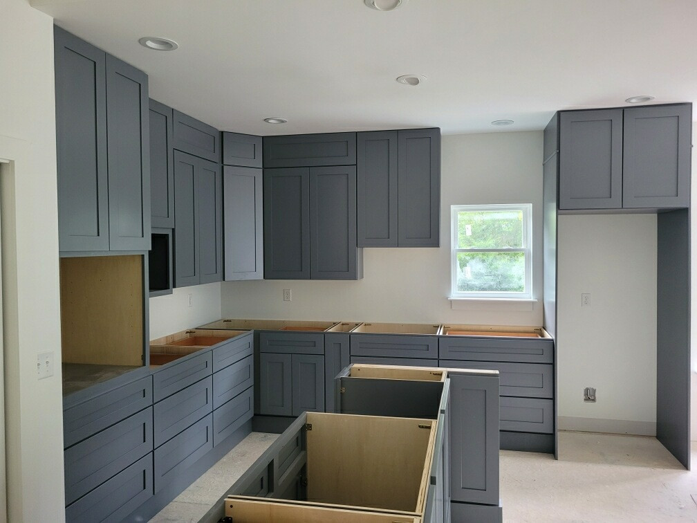 Slate Blue Custom Kitchen Cabinets