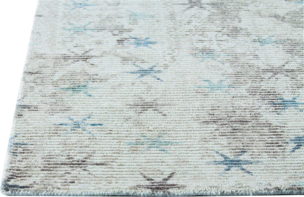 Terni Rug, Gray/Turquoise, 2'x3', 2'x3' Contemporary Area Rugs by