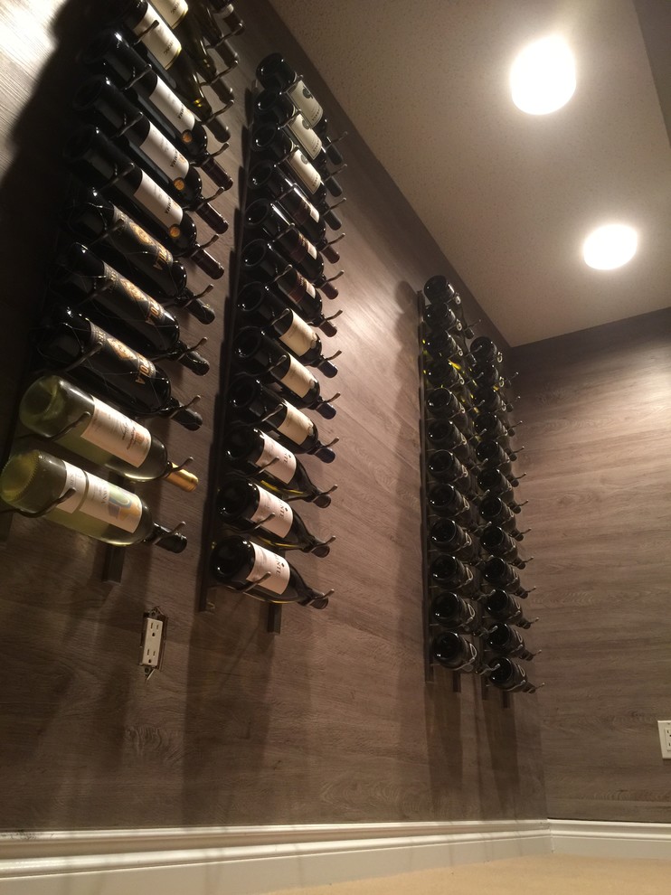 Wine cellar - contemporary wine cellar idea in Edmonton