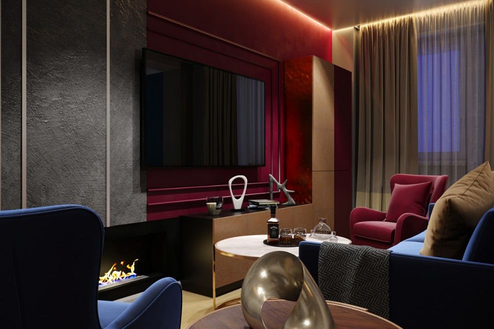 Квартира в насыщенных тонах