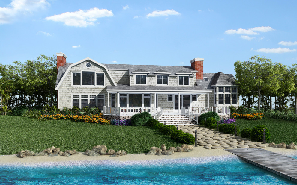 Waterfront Home in Poquott, New York New York by Heather Brin