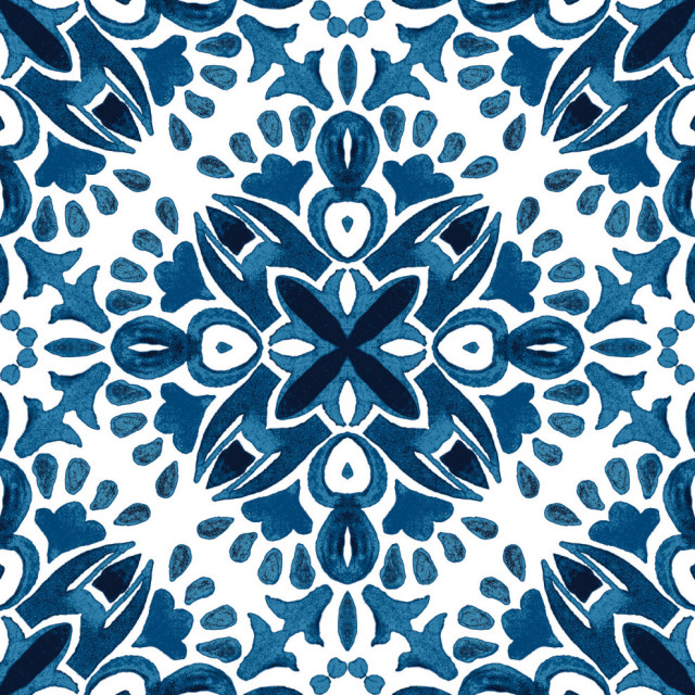 Amalfi Blue Peel And Stick Floor Tile