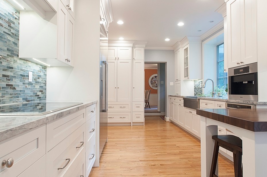 White Shaker Full Overlay Inset Kitchen Remodel ...