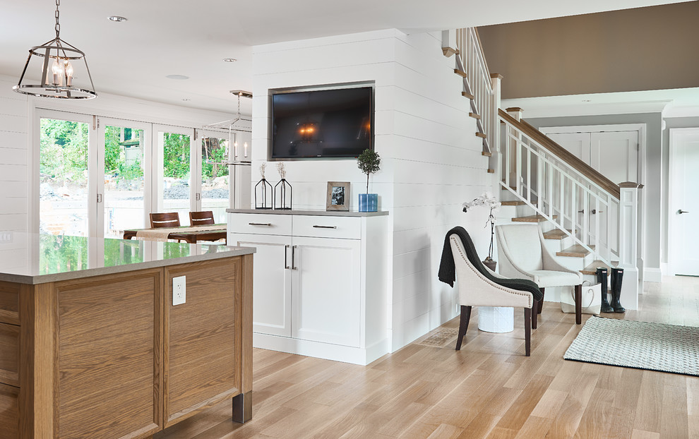 Inspiration for a transitional home design remodel in Vancouver