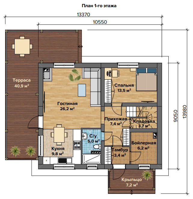 План 1-го этажа