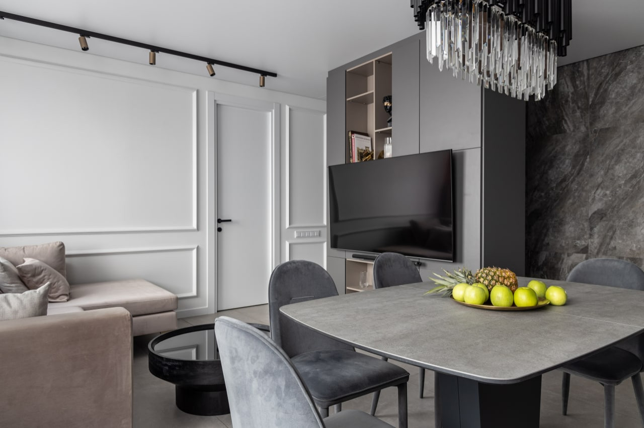 Квартира в серых тонах