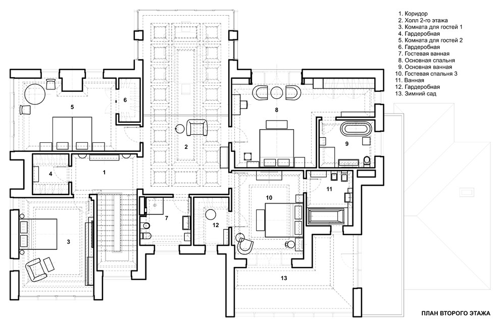 Интерьер загородного дома  С_06