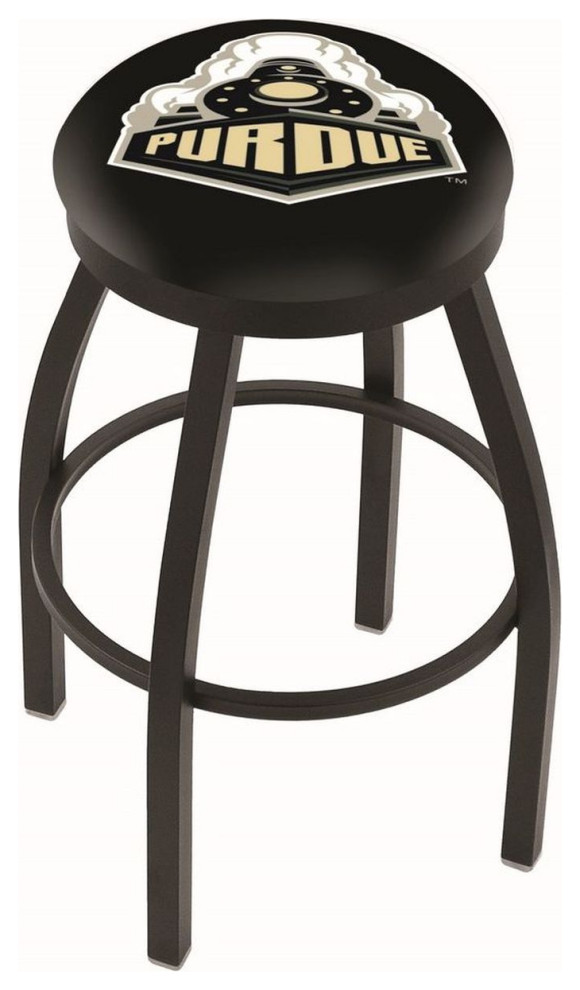 Holland L8B2B Purdue 36" Swivel Bar Stool Black Contemporary Bar