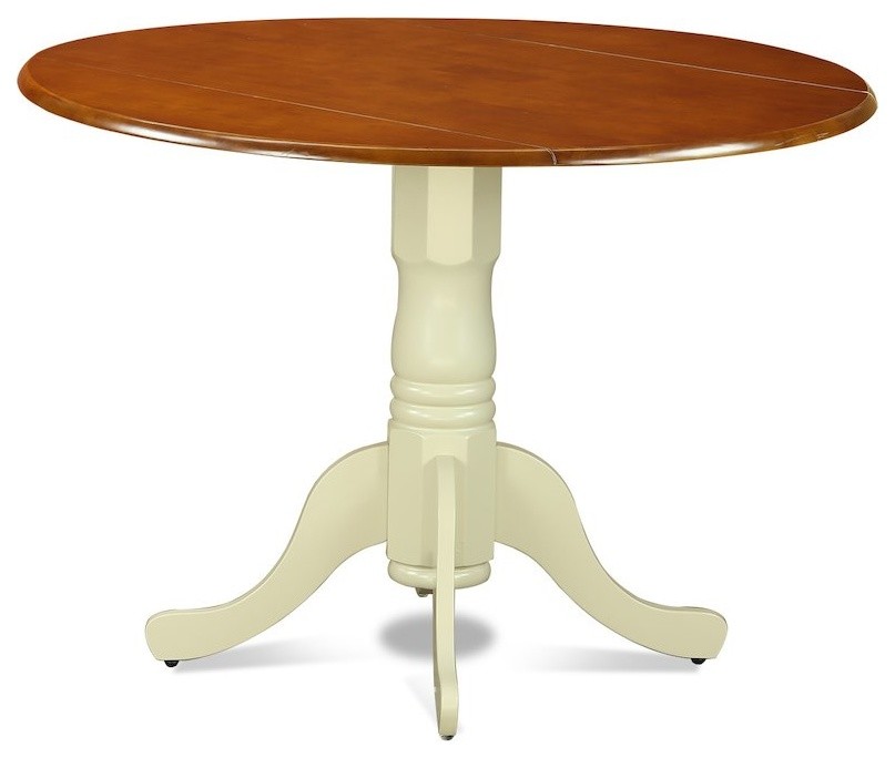 Dublin Round Table With Two 9" Drop Leaves Traditional Dining