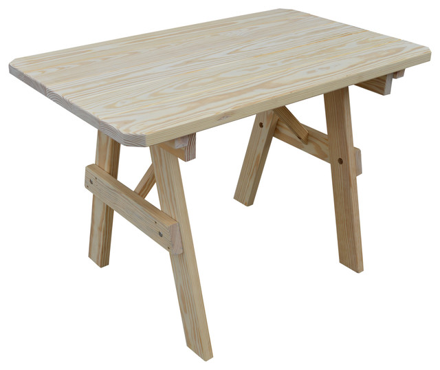 4 Picnic Table Pressure Treated Pine Transitional Outdoor Dining Tables By Furniture Barn Usa