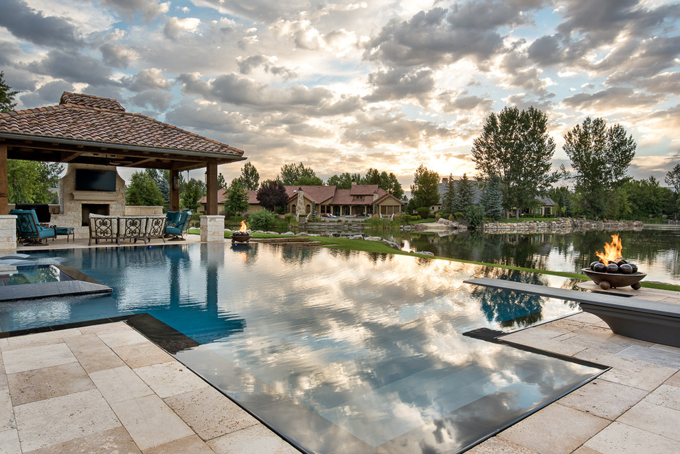 Photo of a mediterranean pool in Boise.